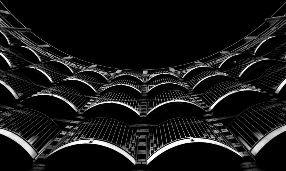 Rhythmic Arched Balconies by wiebe wilbers — canvas wall art
