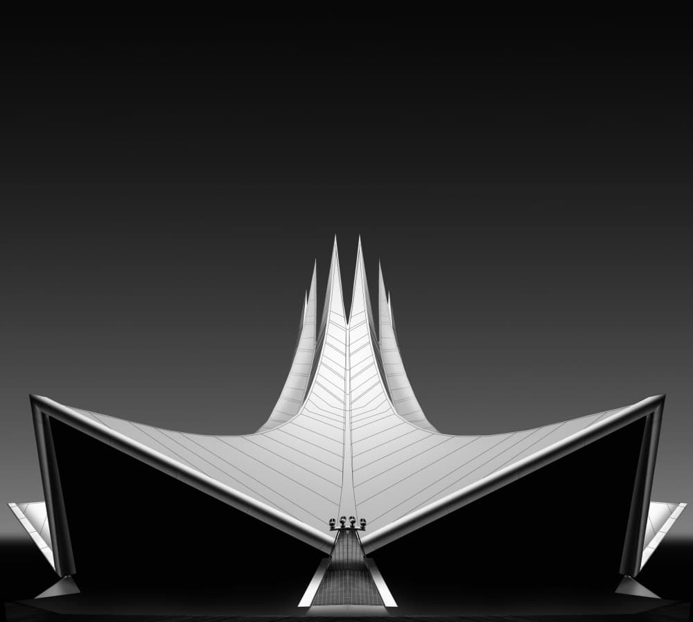 Geometric White Cathedral by jordiegeatorrent — canvas wall art
