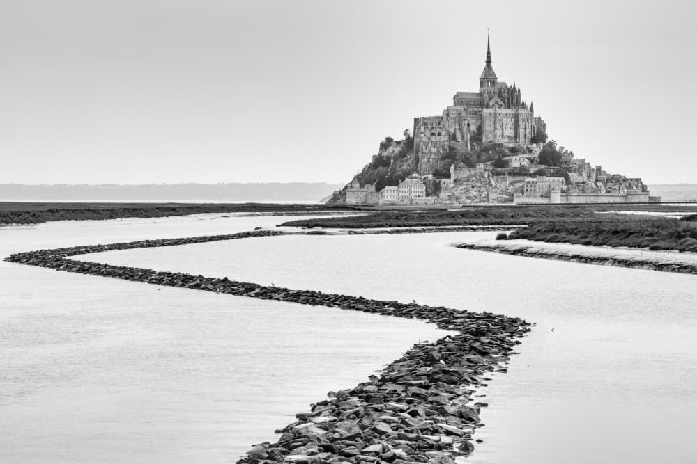 Mont Saint Michel Zigzag by Michelle Degryse — canvas wall art