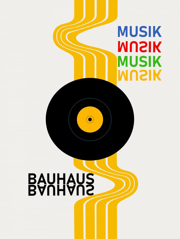 Bauhaus Music Vinyl Design by Sannel Larson — canvas wall art