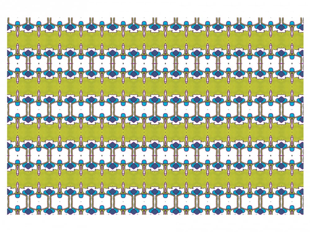 Blue Green Geometric Pattern by Breanna Megan Studio — canvas wall art