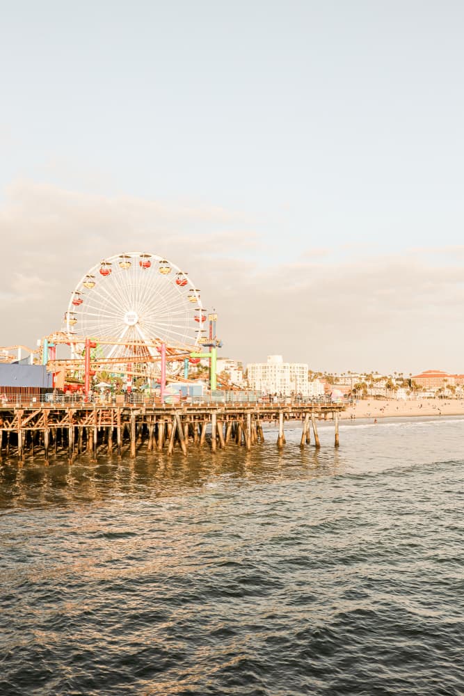 Dreamy Pier Ferris Wheel by Henrike Schenk — canvas wall art