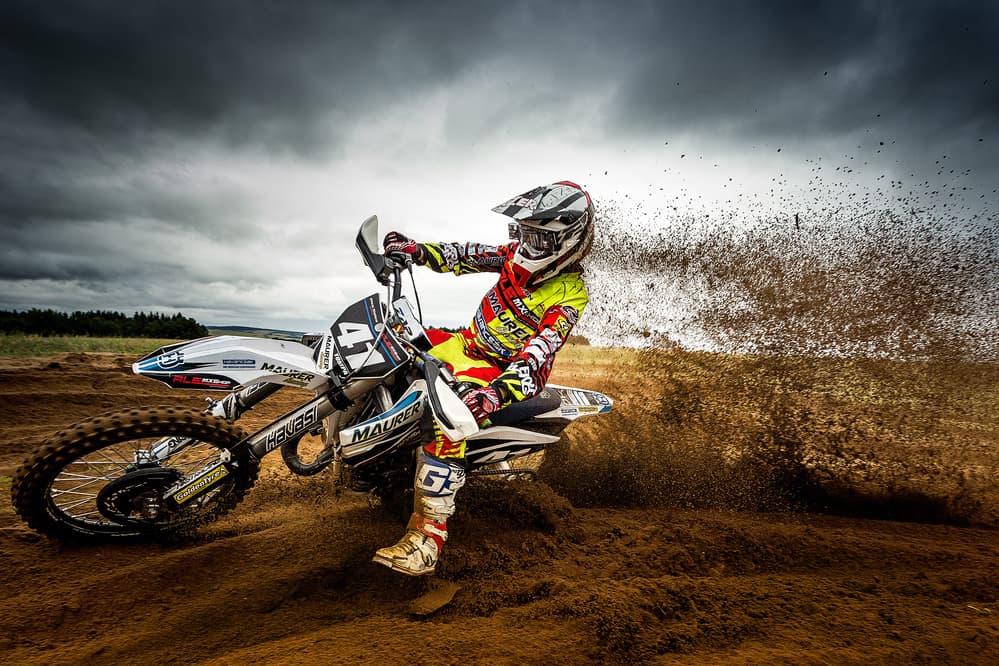 Motocross Mud Kick by ATTILA SZABO — canvas wall art