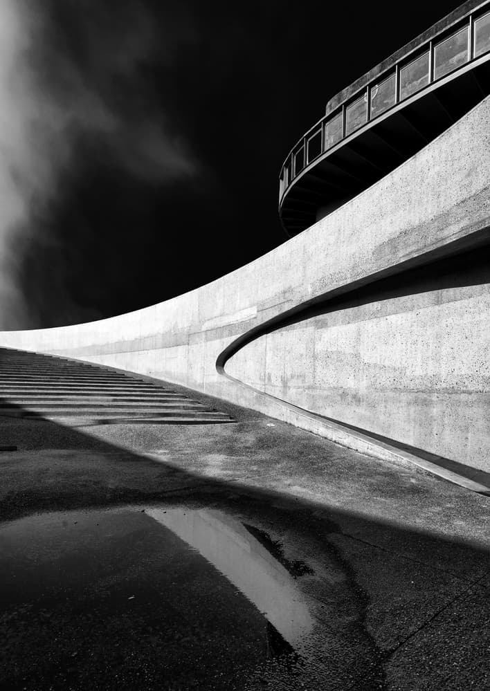 Modern Concrete Curves by Jeroen van de Wiel — canvas wall art
