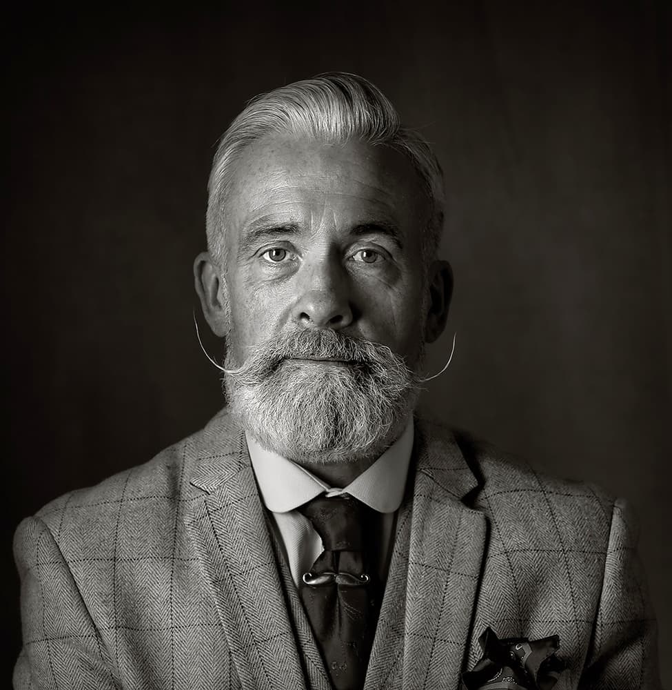 Dapper Gentleman Portrait by Hugh Wilkinson — canvas wall art