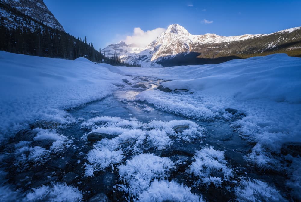 Frosted Mountain Stream by Yongnan Li (李永男) — canvas wall art