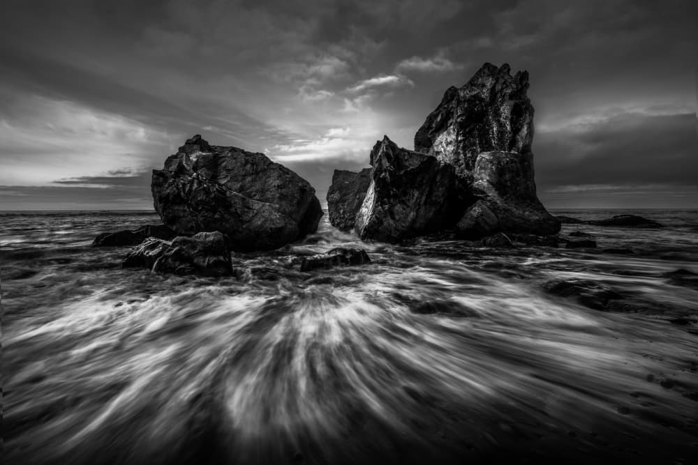 Ocean Rocks Ethereal Flow by Chuan Chen APA — canvas wall art