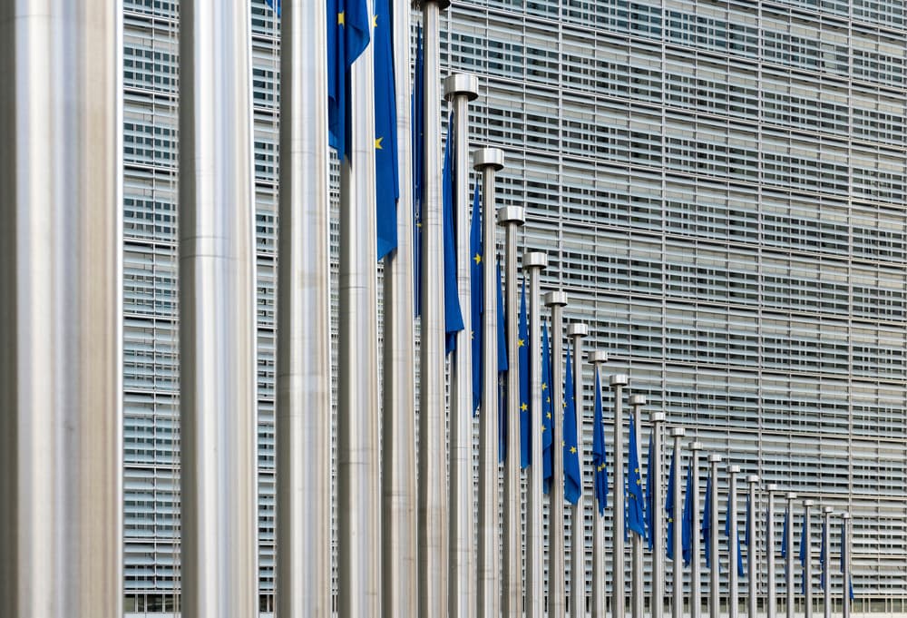 European Flags Modern Building by Greetje van Son — canvas wall art