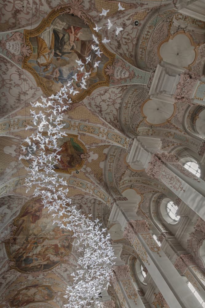 Soaring Doves Sanctuary by Roswitha Schleicher-Schwarz — canvas wall art