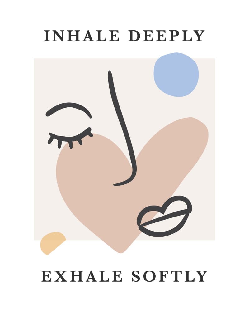 Deep Breath Abstract Face by KsanaKalpa — canvas wall art
