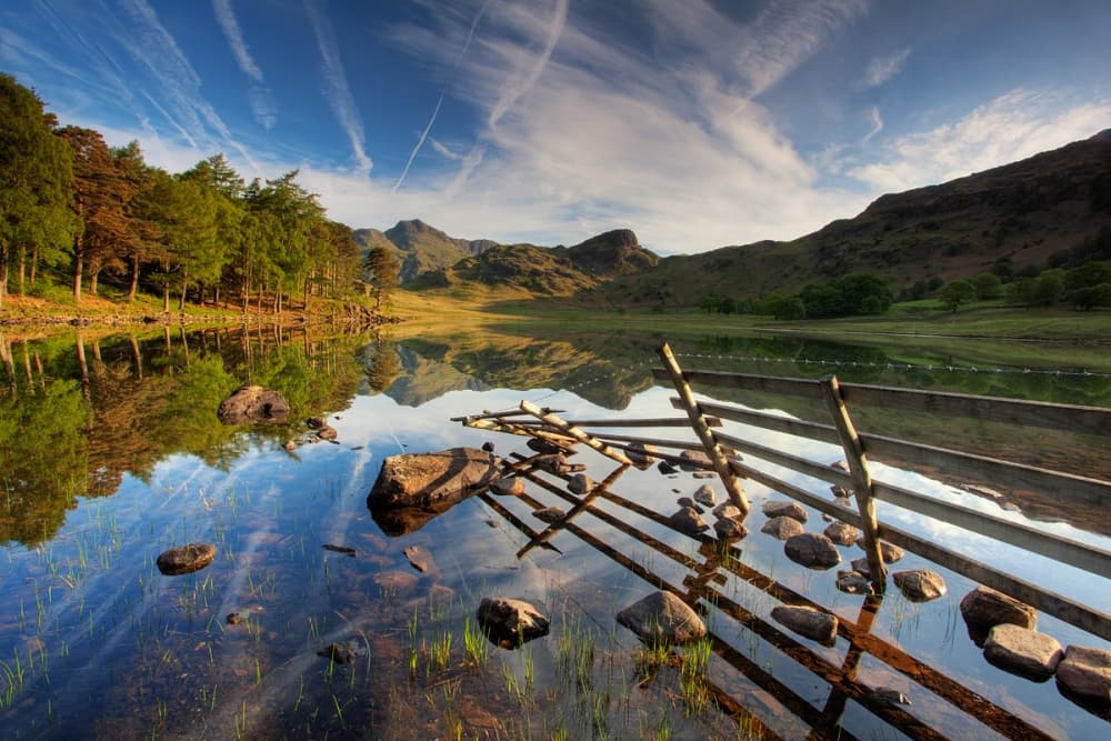 Tranquil Lake Reflections by Krzysztof Nowakowski — canvas wall art