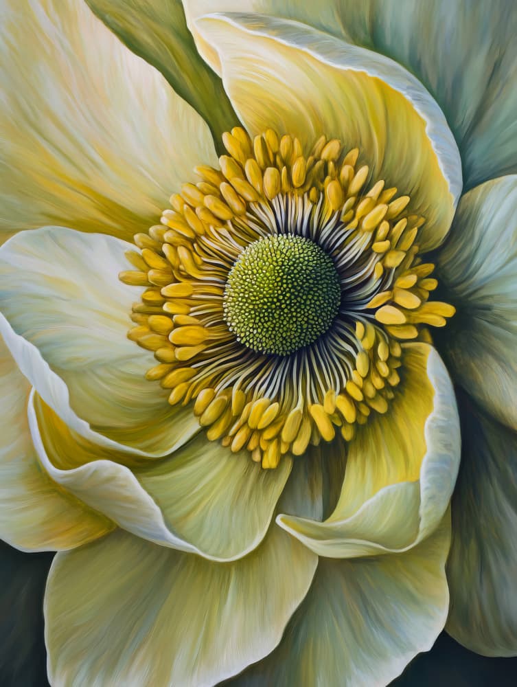 Yellow Bloom Closeup by Bilge Paksoylu — canvas wall art