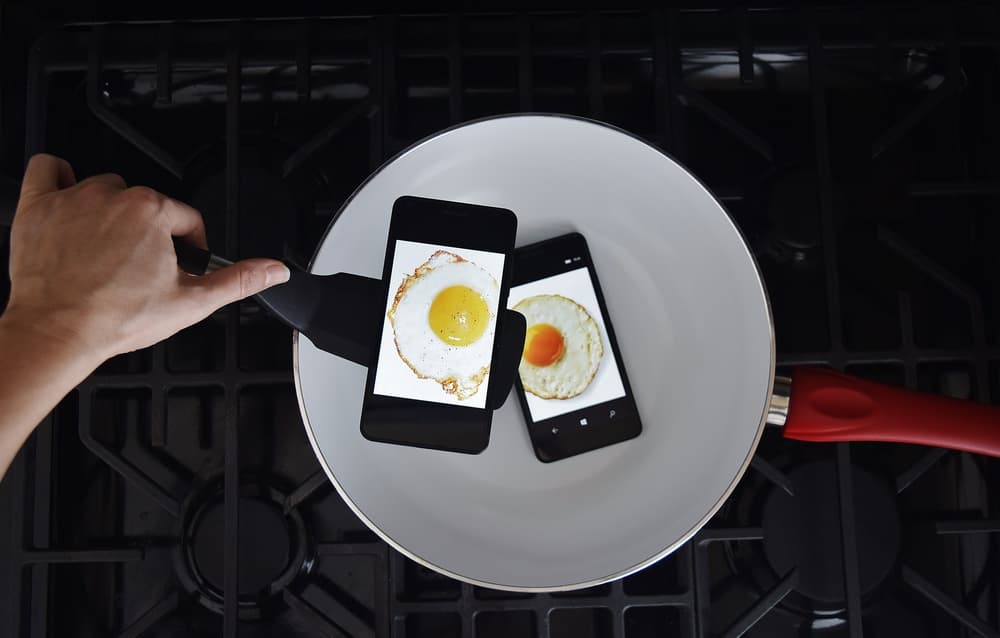 Digital Fried Eggs by Toni Minchev — canvas wall art
