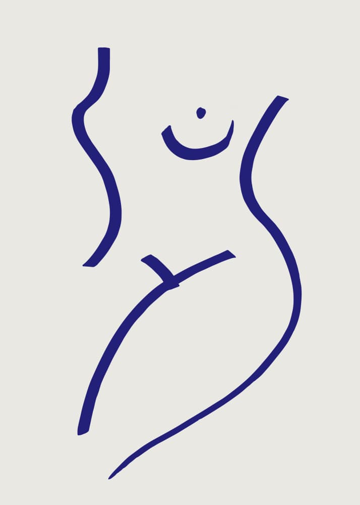 Elegant Blue Curves by Pictufy Studio — canvas wall art