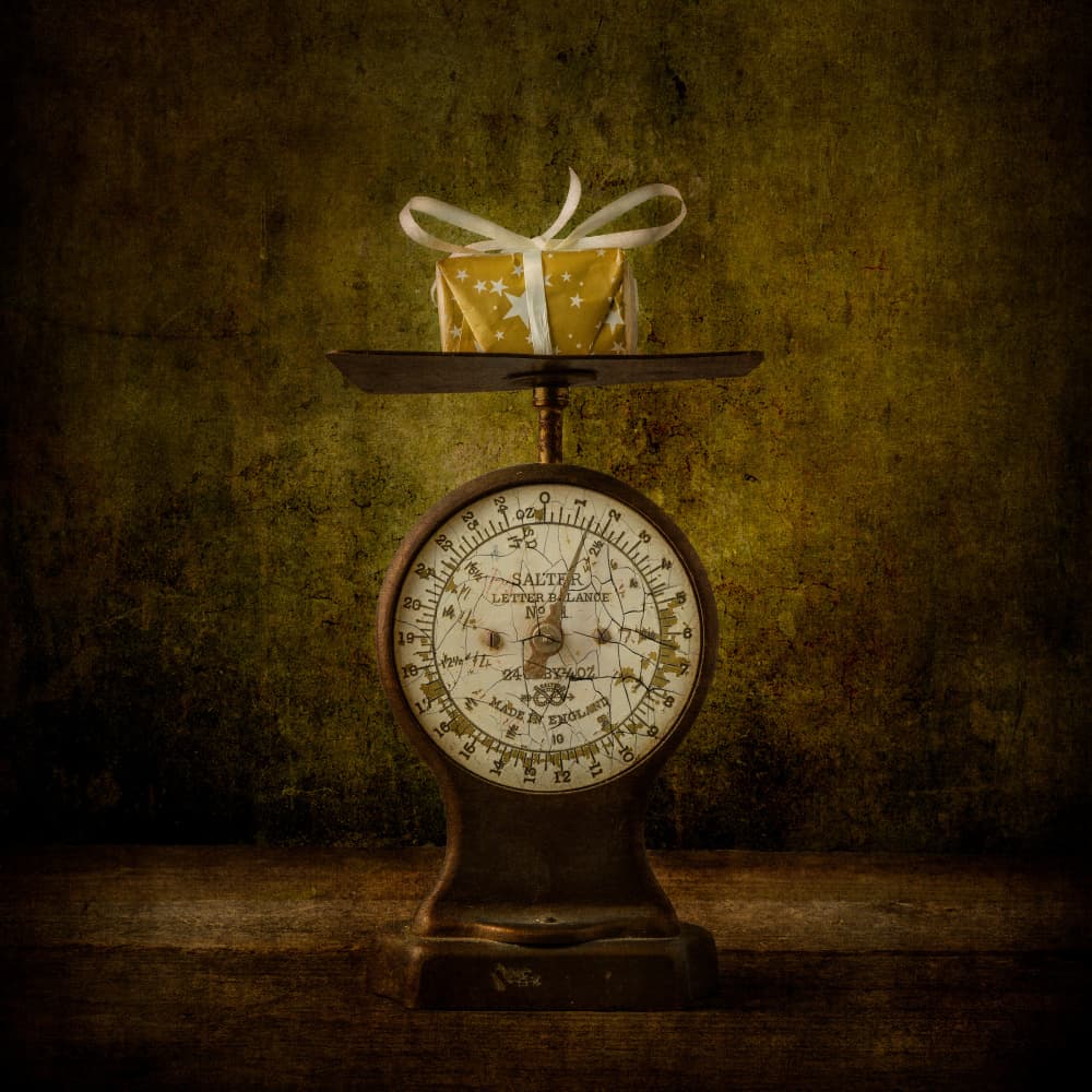 Vintage Scale Gift by Peter Paterson — canvas wall art
