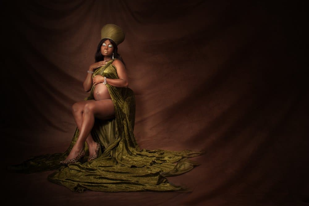 Regal Maternity Portrait by Christine von Diepenbroek — canvas wall art