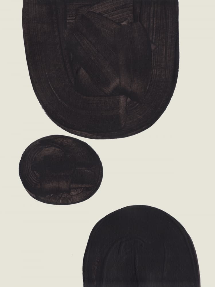 Organic Black Forms by Ejaaz Haniff — canvas wall art