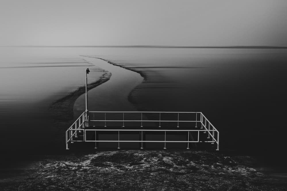 Calm Coastal Pier by Leonie Kuiper — canvas wall art