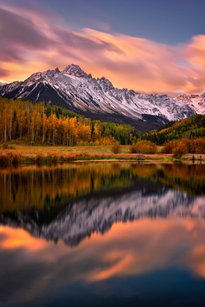 Vibrant Mountain Reflection by Mei Xu — canvas wall art