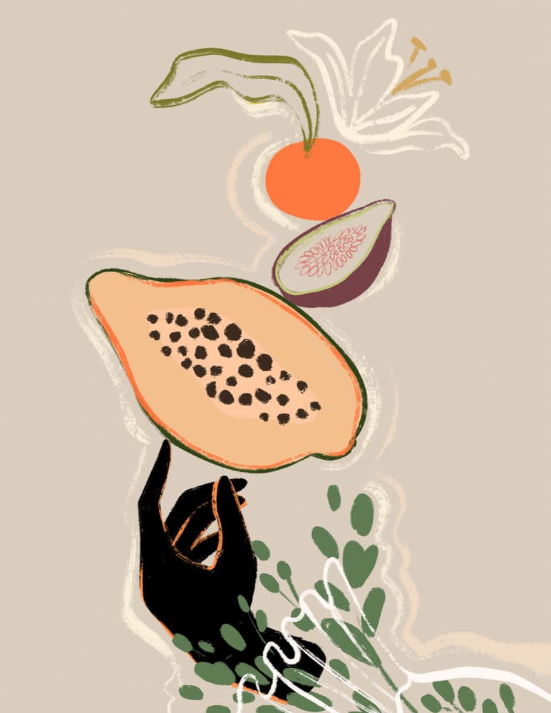 Balancing Fruits by Arty Guava — canvas wall art