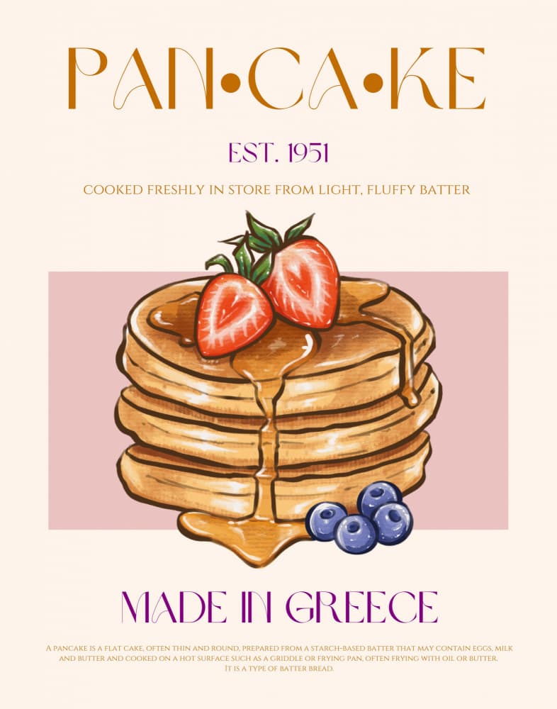 Sweet Breakfast Pancakes by Nazma Khokhar — canvas wall art