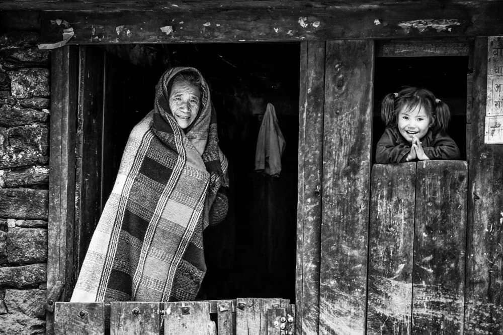 Happy Faces in Window by JOYRAJ SAMANTA — canvas wall art