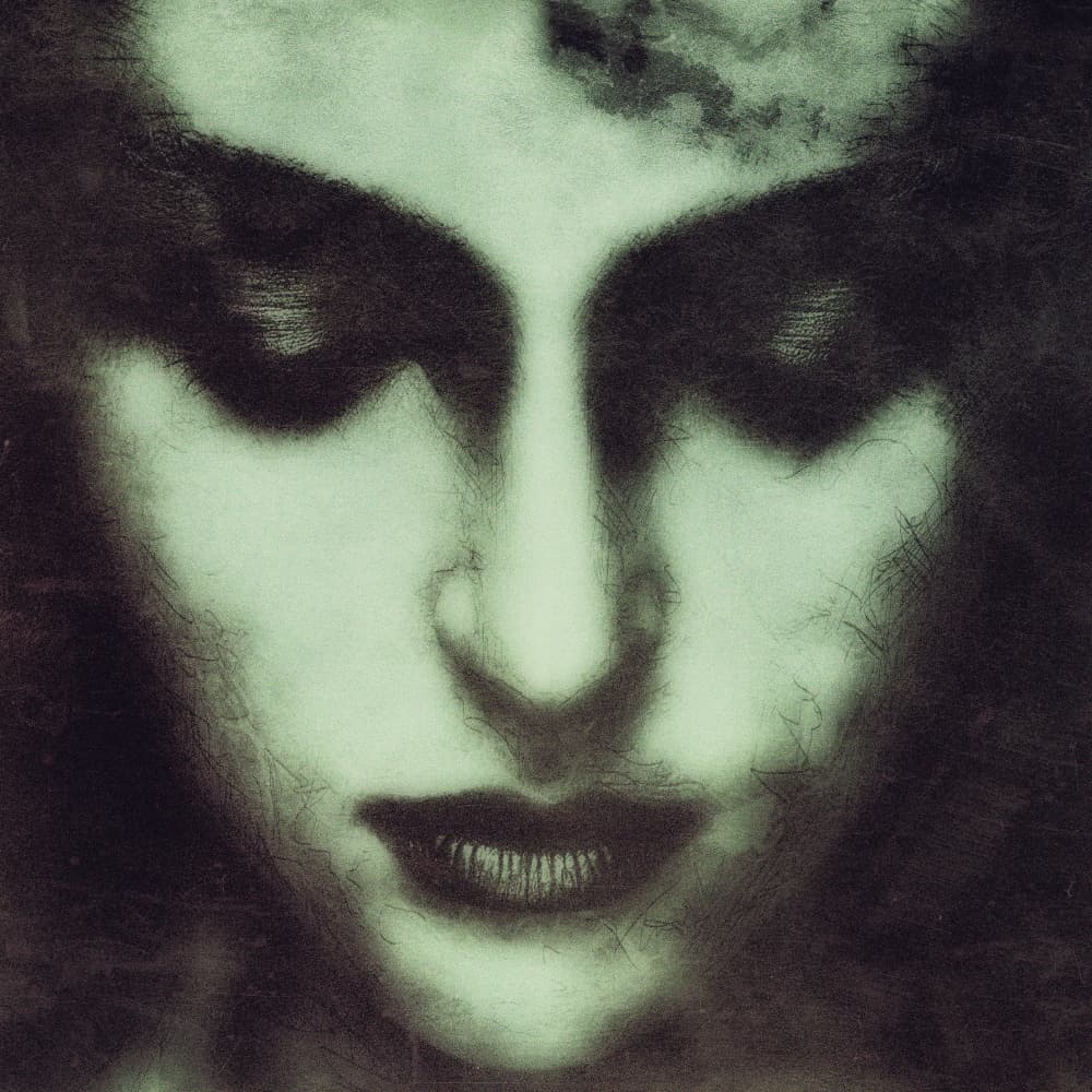 Enigmatic Green Woman by Stefan Eisele — canvas wall art