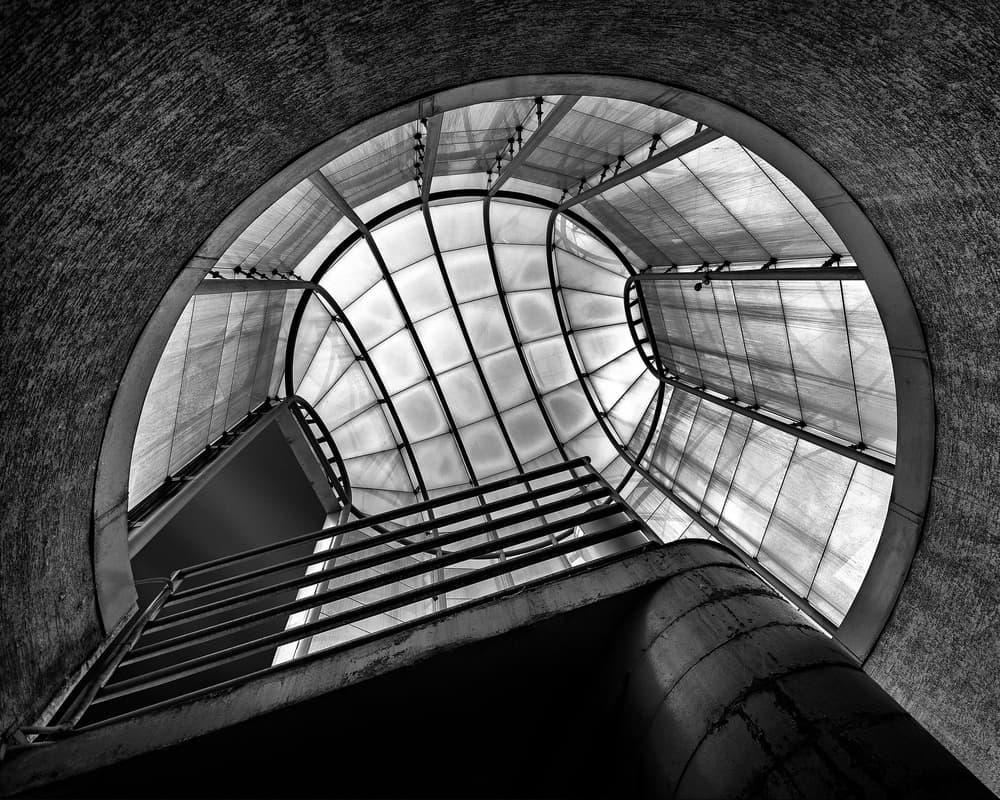 Geometric Dome Staircase by Karol Važan — canvas wall art
