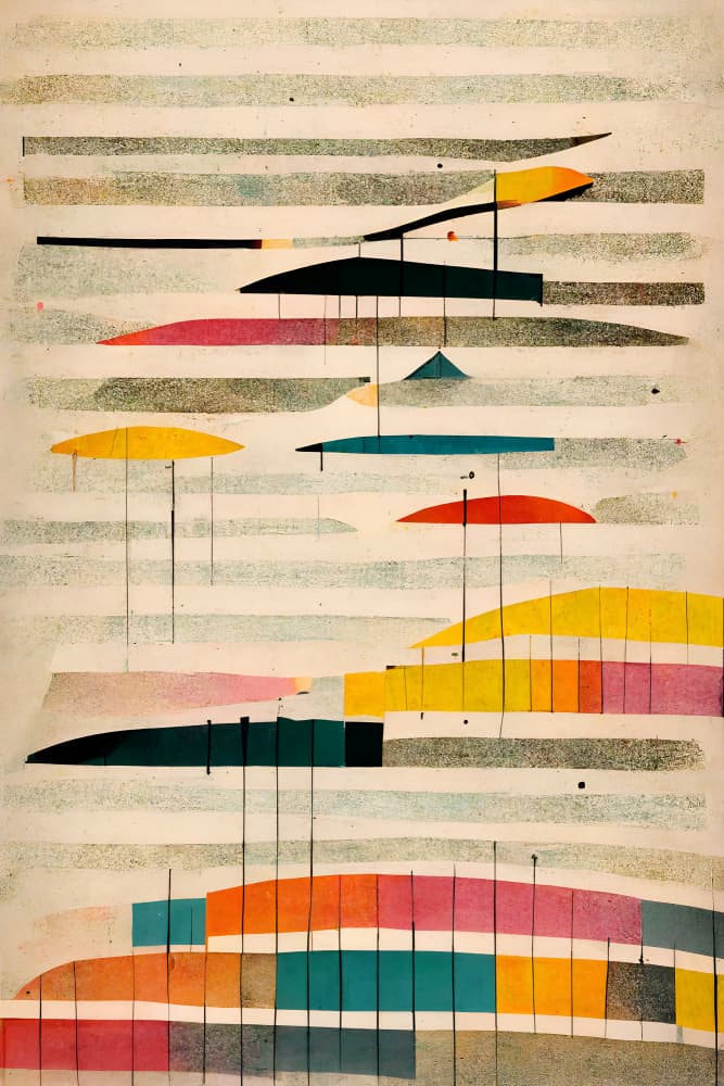 Colorful Horizons by Treechild — canvas wall art