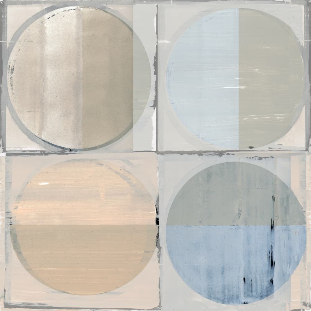 Muted Geometric Circles by cartissi — canvas wall art