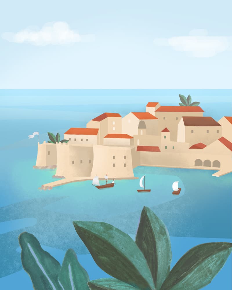 Dubrovnik City by Petra Lizde — canvas wall art