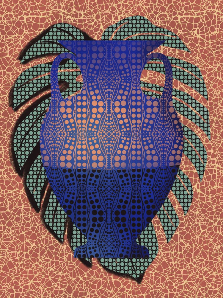 Pop Art Dotted Amphora by Little Dean — canvas wall art