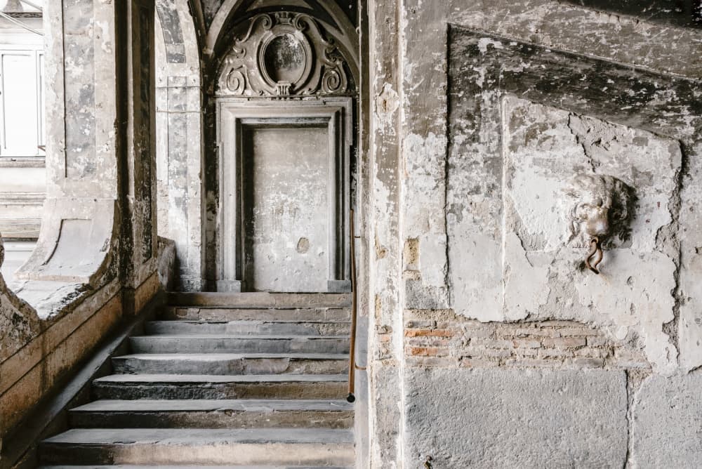 Ancient Stone Staircase by Photolovers — canvas wall art