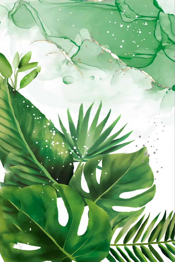 Lush Tropical Leaves by Rafal Kulik — canvas wall art