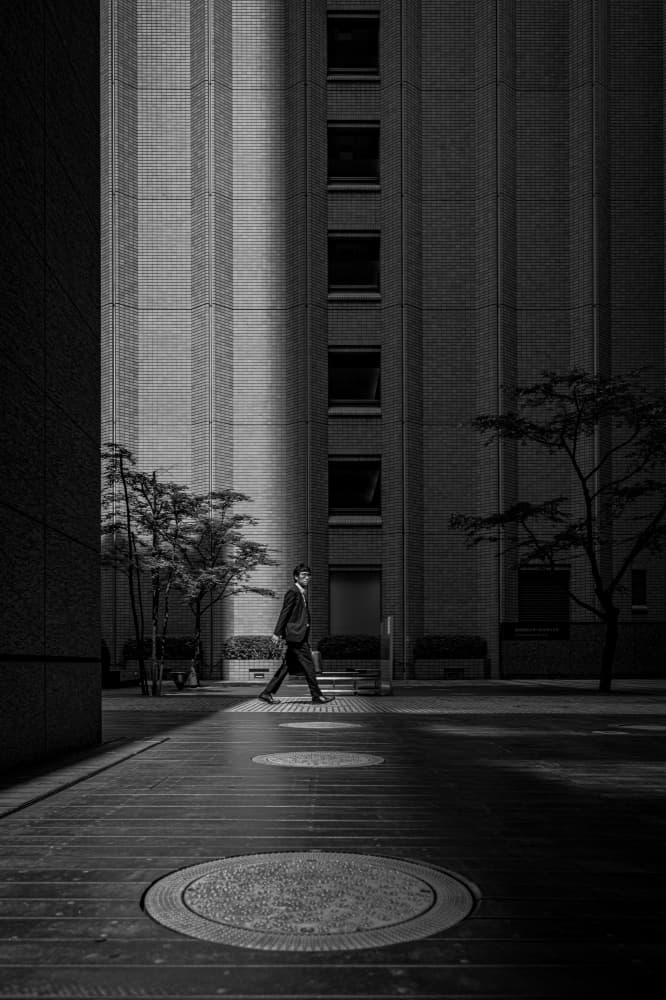 Businessman in City Light by Yohei Kawashima — canvas wall art
