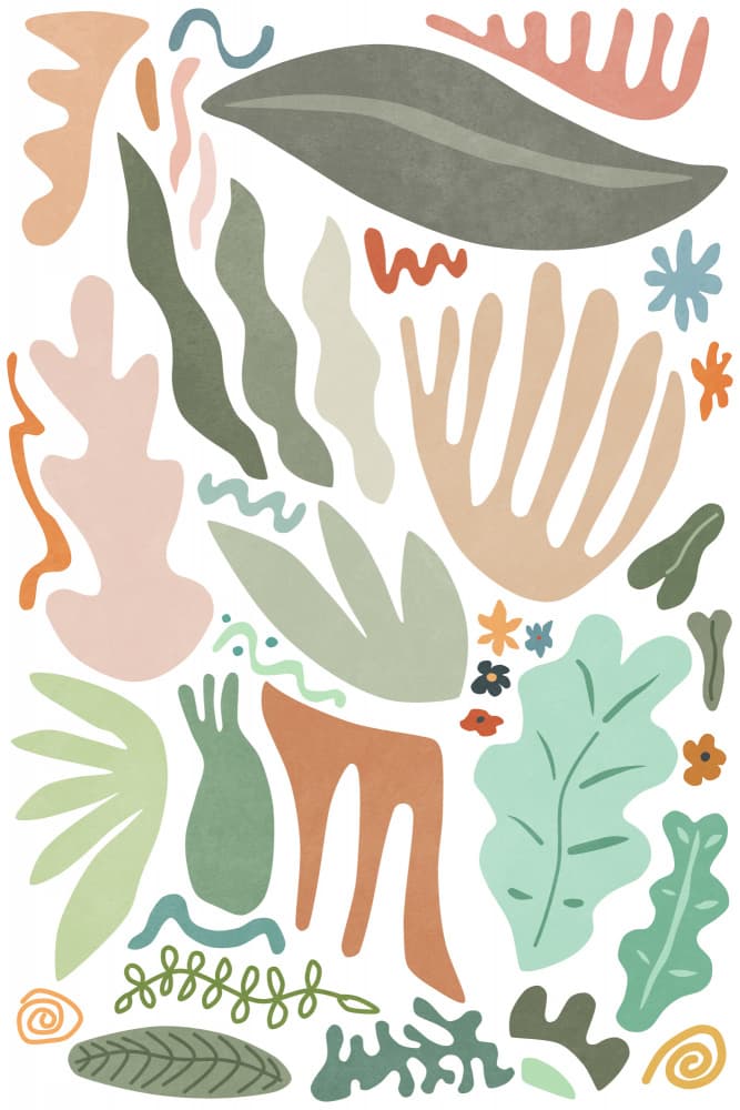 Earthy Organic Shapes by amini54 — canvas wall art