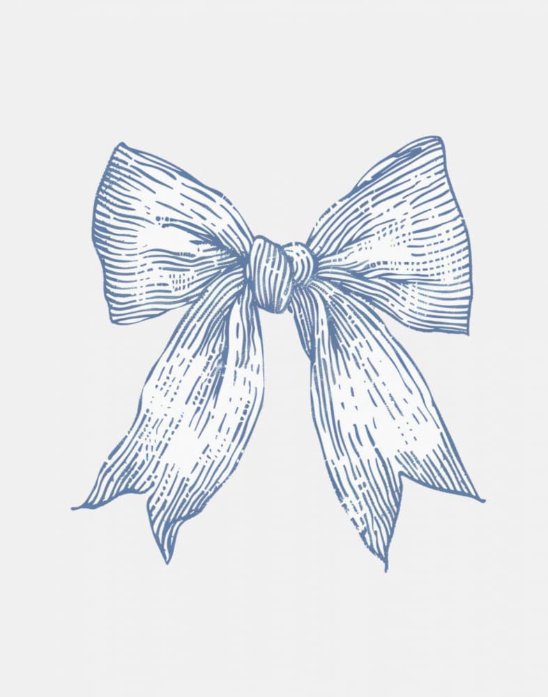 Classic Blue Bow by Jolly and Dash — canvas wall art