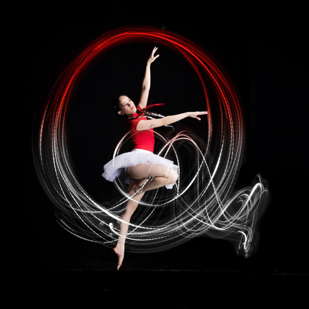 Dancer With Light Trails by Lisdiyanto Suhardjo — canvas wall art