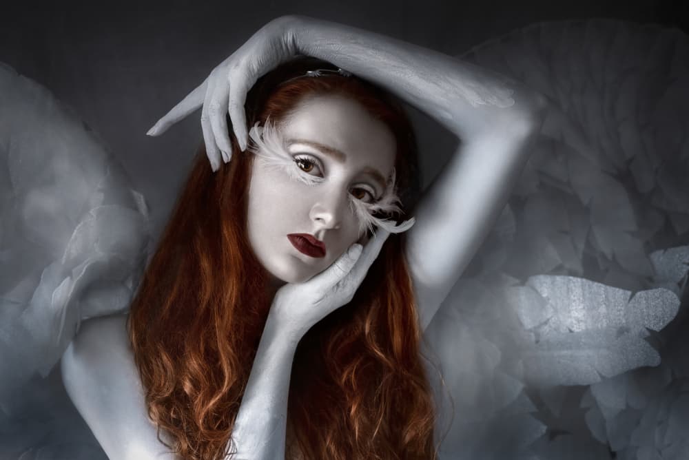 Redhead Angel Portrait by Sima Bivolarska — canvas wall art