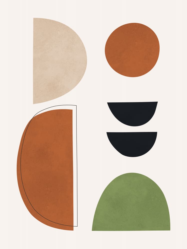 Earthy Abstract Shapes by Vitor Costa — canvas wall art