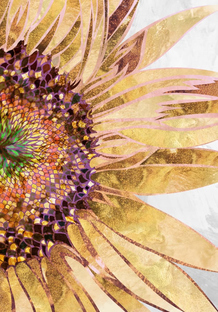 Opulent Sunflower Bloom by Sarah Manovski — canvas wall art