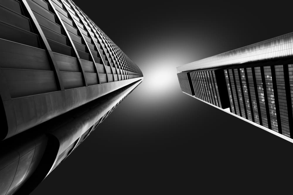 Upward City Gaze by Sergio Cameno — canvas wall art
