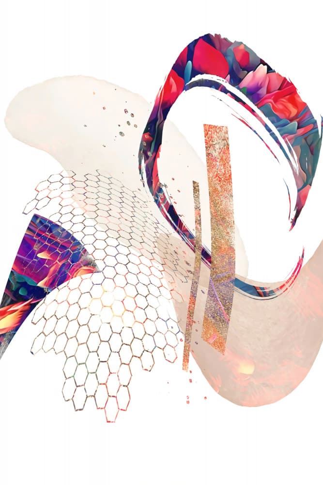 Vibrant Geometric Abstract Shapes by Rafal Kulik — canvas wall art