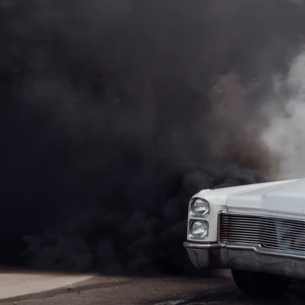 Vintage Car Dark Smoke by Stephanie Klatt — canvas wall art