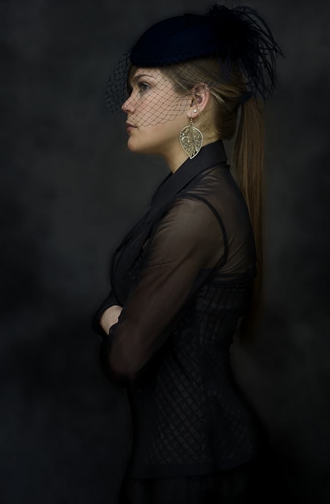 Elegant Woman Profile by kenp — canvas wall art