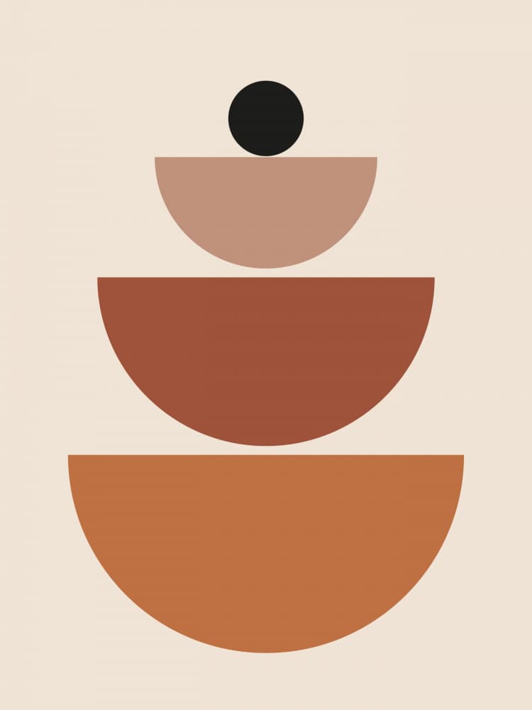 Stacked Earthy Shapes by Jolly and Dash — canvas wall art