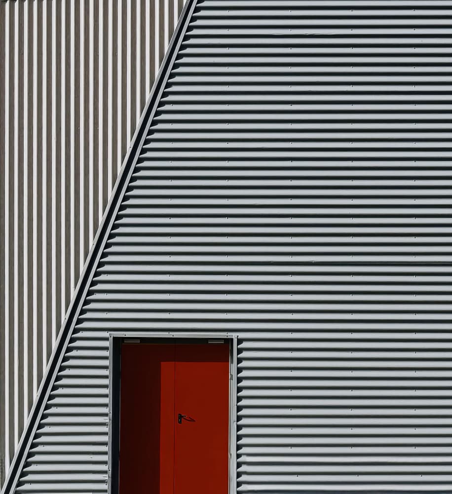 Modern Geometry Red Door by Arnon Orbach — canvas wall art