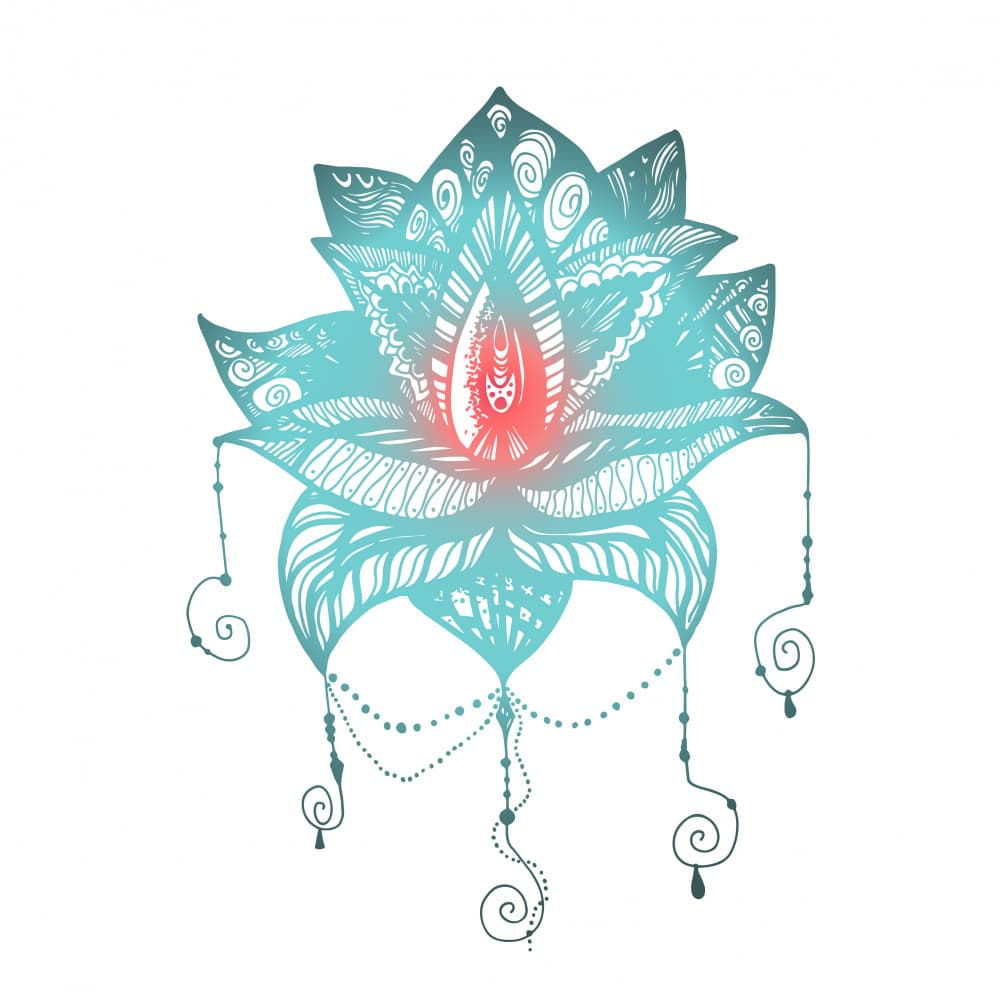Spiritual Lotus Glow by Marika Barsrsind — canvas wall art