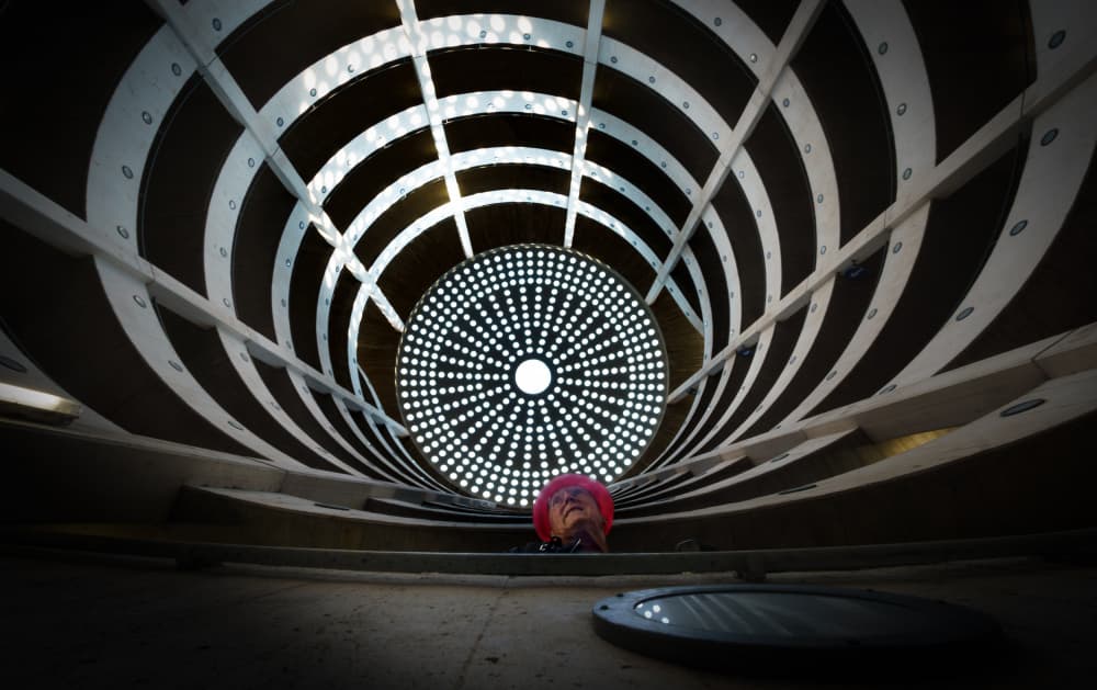 Gaze in Light Tunnel by Stephan Rückert — canvas wall art