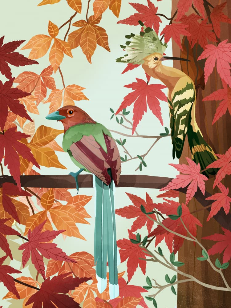 Birds of Autumn by Goed Blauw — canvas wall art